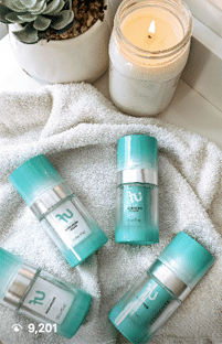 FU Beauty Products sitting on a cloth